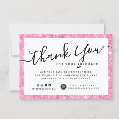 China Europe Floral Small Business Thank You Card , Editable Business Thank You Card With Kraft Paper Envelope for sale