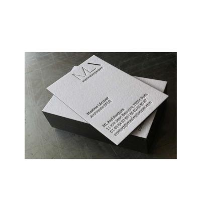 China High Quality Matte Texture Cotton White Paper Bump High Grade Eco Printing Greeting And Visiting Business Card for sale