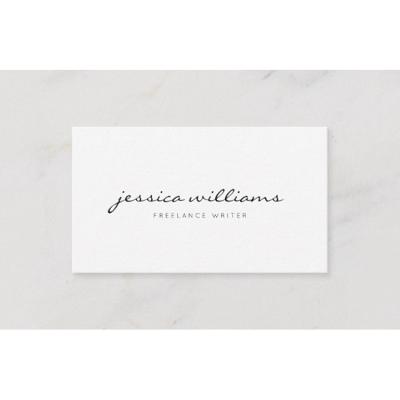 China High Quality Standard White Matte Minimalist Modern Handwritten Greeting and Visiting Business Card for sale