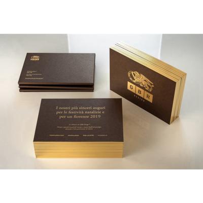 China Widely used for garment high quality custom design luxury black gold foil embossed business cards printing for sale