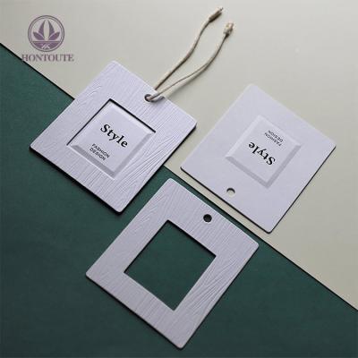 China Recyled Personalized Luxury For Garment Hang Tag With String Double Bags Custom White Clothing Tags for sale