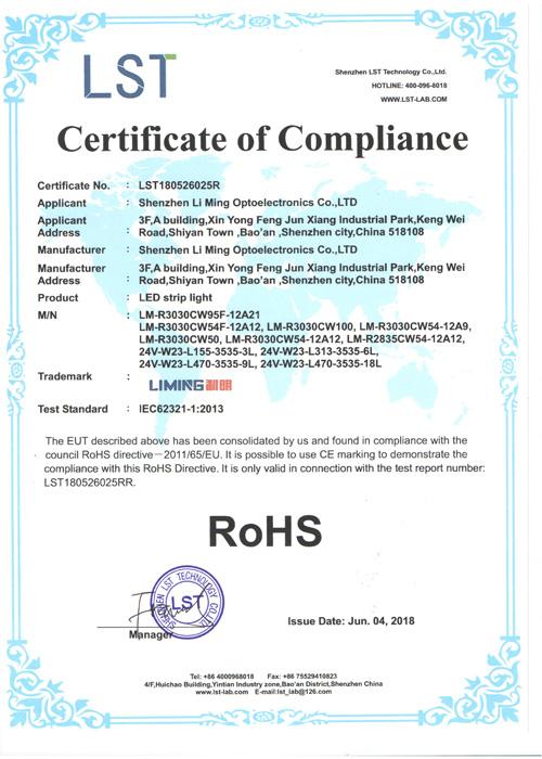 RoHS - Shenzhen Li Ming Optoelectronics Co., Ltd.