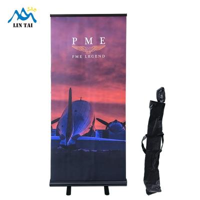 China Banner Display Stystem Black Roll Up Banner Cassette With Rolling 85 x 200cm for sale