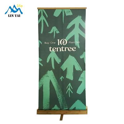 China Advertising Bamboo Roll Up Banner Display For Advertising for sale