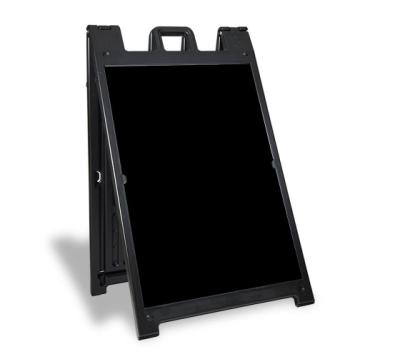 China Eco - Friendly Sidewalk Sign Metal Feet A Frame Advertising Folding Board Poster Stand for sale