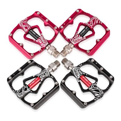 China Ultralight WHEEL UP Light Weight Pedal Bike Bicycle Stainless Anti-slip Nails MTB Bike Pedals Sealed Bearing for sale