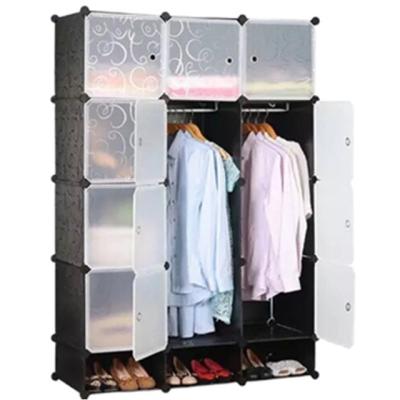 China Cubby 15-Cube Adjustable Modular Storage Extra Large Wardrobe Shelf Organizer with Clothes Rod for sale