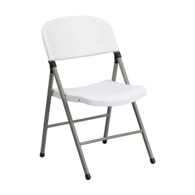 China Foldable A Set of 6pcs White Plastic Folding Chair with Gray Frame - Event Chair for sale