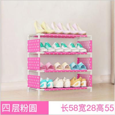 China (Size) small 4 rows adjustable shoe rack for sale