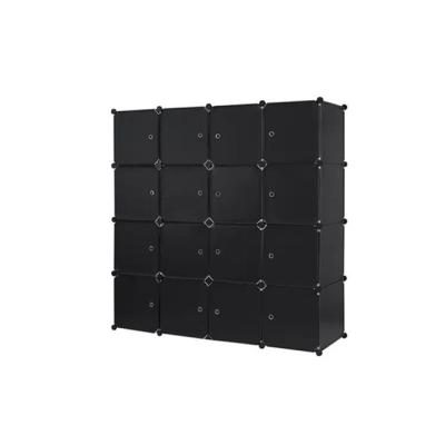 China (Size) Adjustable Modular 16 Cube Storage Organizer (Matte Black) for sale