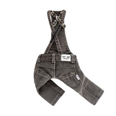 China Sustainable Fashion Dog Jeans Dog Clothes Denim Puppy Pet Equipment Vest Clothing for sale