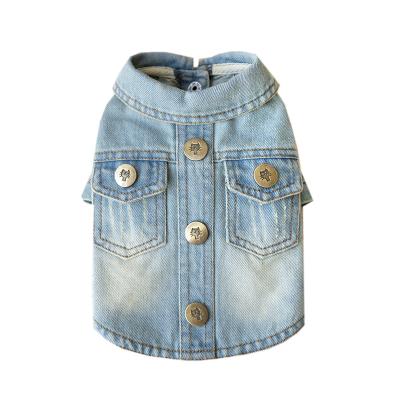 China Sustainable Wholesale New Fashion Style Dog Shirt Unique Pattern Pet Clothes Jeans Dog Clothes for sale