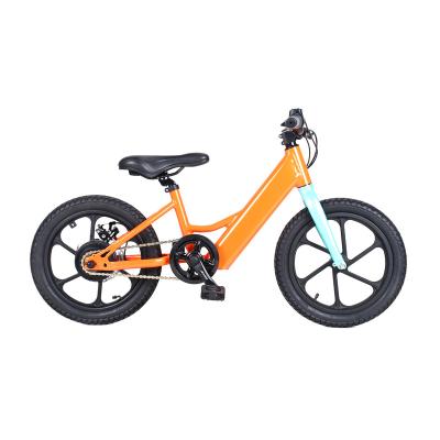 China Aluminum alloy most child removable ebike one-piece wheel 16inch disc brake fat tire fashion battery bike for sale