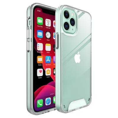 China Simple Easy Hybrid Acrylic Clear Hard TPU Back Cover Phone Case For iPhone 6 7 8 XS Transparent Case For iPhone 11 12 for sale