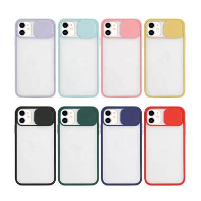 China Dirt-resistant For iPhone 11 Case With Slide Camera Cover Protect Design Frosted Case Lightweight Case For iPhone 12 for sale