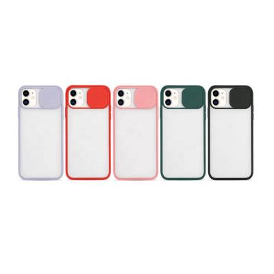 China Slide Camera Lens Protector Dirt-resistant Matte Translucent Phone Cases For iPhone 11 12 8 PLUS Case XR XS Max Pro SE 7 for sale