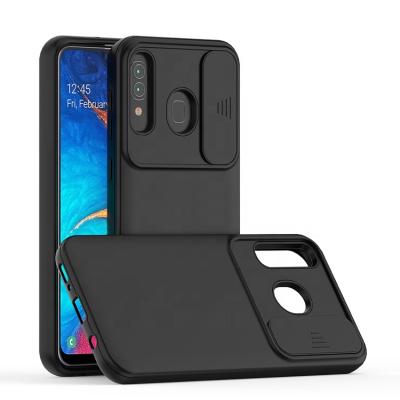 China TPU PC Slide Camera Lens Cover Simple Hybrid Easy Hybrid Bumper Back Case For Samsung Galaxy A20 A21S for sale