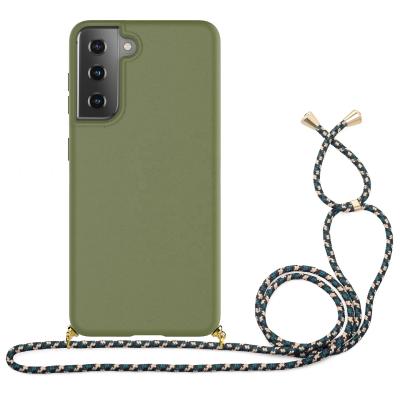 China Environmental Friendly 100% Degradable Wheat Shockproof Phone Cases For Samsung Galaxy S21 S21+ S21 Ultra for sale