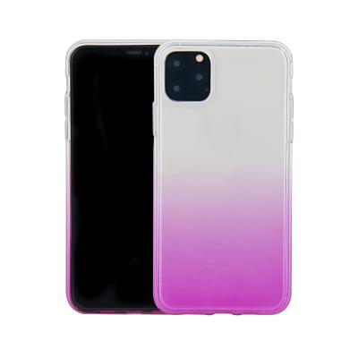 China Light Gradient Color Ultra Thin Shockproof TPU Phone Case For iPhone X 11 Pro Max for sale