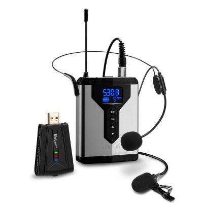 China Bietrun USB Wireless Microphone Headset Microphone Computer/Laptop/PC/Windows/Mac/98, USB Wireless Lavalier MIC, Mic Headset for sale