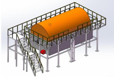 China PLC Control Rotational Molding Machine With Direct / Indirect Mold Cooling Method for sale