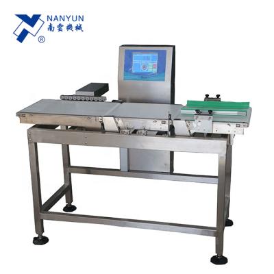 China Check Weigh Top Sales Weigh Check Conveyor With Air Jet Rejector For Food Package Pouch Bottle Tin Can Carton Box Packing Industry for sale