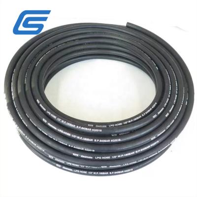 China Oil Resistant Synthetic Top Quality Natural Rubber+Steel High Pressure Gas Hose LPG/CNG Eco-friendly Hydraulic Rubber Hose 1/2