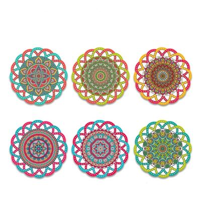 China Free Sample Sale Macrame Sublimation Pot Viable Ceramic Untersetzer Hot Pad Place Mat Bohemian Coasters For Drinks for sale