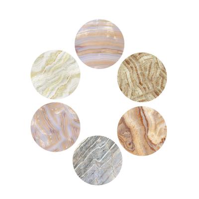 China Viable Wholesale FREE SAMPLE Round Absorbent Stone Ceramic Coaster with Cork Base, Gift for Housewarming Birthday and Family for sale