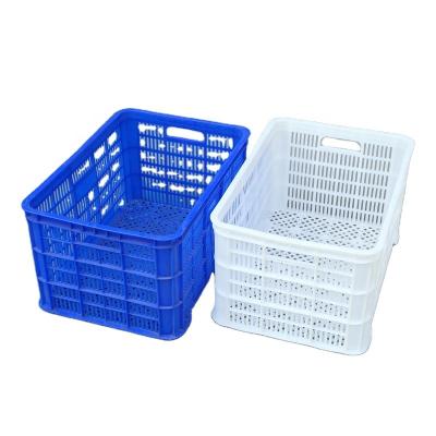 China Perforated Plastic Mesh Fruit Crate Long Service Life Food Grade Crate For Vegetables for sale