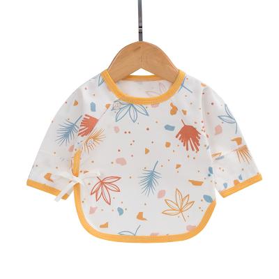 China Fashional Newborn Unisex Baby Half Back Long Sleeve Tops For 0-3mth for sale