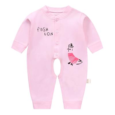 China 100% Cotton 0-6mth Cotton Long Sleeve Baby Boy Girl Romper Jumpsuit Newborn Infant Baby Pajamas for sale