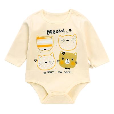 China 100% Cotton Spring Baby Clothes 0-2 Years Old Cotton Cartoon Climbing Clothes for sale