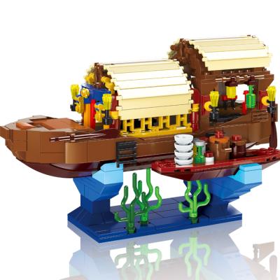 China Intelligence Toys Xingbao18013 ANCIENT CHINESE SHIP Military Boats Model Educational Assembled Building Blocks Toy Motorboat Ship for sale