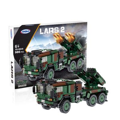 China German Military Model Building Blocks Toys of Light Artillery Rocket System 2 Simulation Xingbao 06048 Models Assembling for Children for sale