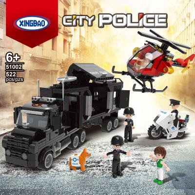 China Xingbao Eco-friendly Material 51002 City Creative Series Play City Police Car Blocks Toys Street View Early Childhood Education Toys Building Toys for sale