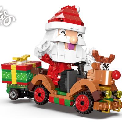 China Xingbao 18022 Christmas Reindeer Carriage Building Blocks Environmental Christmas Santa Bricks Building Toys for sale