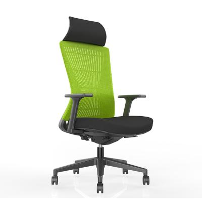 China (Size)Adjustable Green Ergonomic Office Chair Computer Desk Chair With Armrests Swivel Mesh Chair for sale