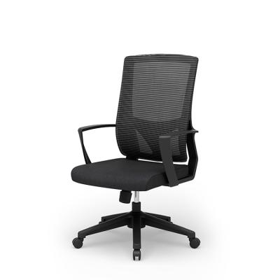 China High Quality Furniture Black Office Mesh Staff Rotation Chair With Mid-back For Staff for sale