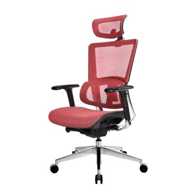 China Colorful Morocco Armrest Aluminum Floor Chair Office Flooring Ergonomic Mesh Rotating Chair For Adult for sale