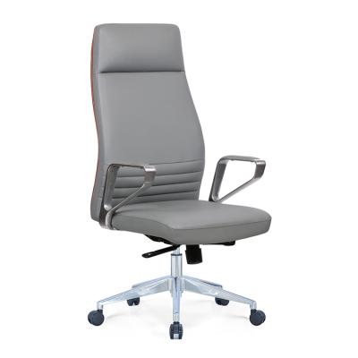 China Custom Comfortable Executive PU Lift Swivel Office Chair OEM Leather Office Rotating Chair For Sale for sale