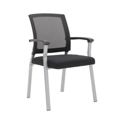 China Foldable Metal Frame Fabric Armrest Stacking Office Chair Visitor Training Staff Used Conference Room Guest Chair Fast Delivery for sale