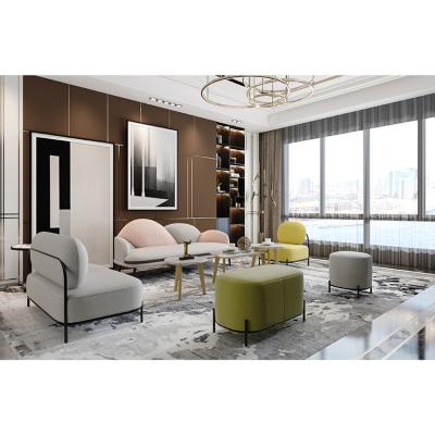 China Three contracted and contemporary luxury single and double Nordic light convertible undisposed art web celebrity living room ready sofa for sale