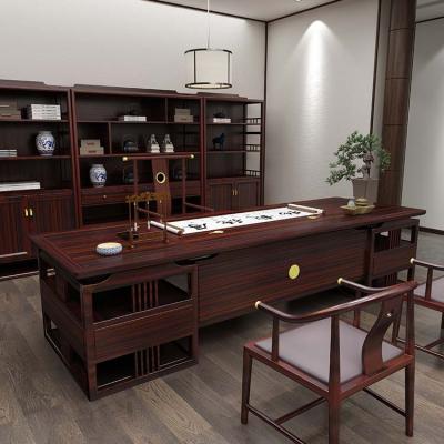 China Luxury CEO L Shape Executive Modern Solid Wood Desk Executive Convertible CEO Table Office China Supply For Boss for sale