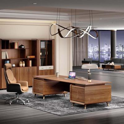 China Convertible high-end commercial furniture design office furniture general manager executive desk table unique modern wood desk for sale