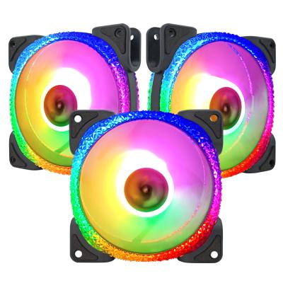 China Famous Chinese Computer Case Manufacturers Diamond Frame Computer Cases RGB PC Fan Fixed Color 120mm Fans 12v CPU Fan for sale