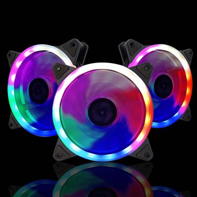 China Computer Case Chinese Brand Customizable Mute Computer Fixed Color Led CPU Fan 12v 120mm PC Cooling RGB Fan for sale