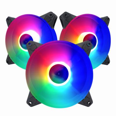 China Famous Chinese Computer Case Manufacturers Argb Cpu 12v Fan Set 4 Color Fans 120mm Cooler RGB PC Fan for sale