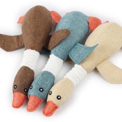 China Viable Dog Chew Toys Pets Wild Goose Stuffed Plush Squeaky Puppy Dog Toy for Small and Medium Dogs for sale