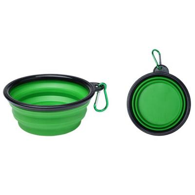 China Viable hot sale travel soft collapsible silicone feeders pet bowls portable dog bowls for sale